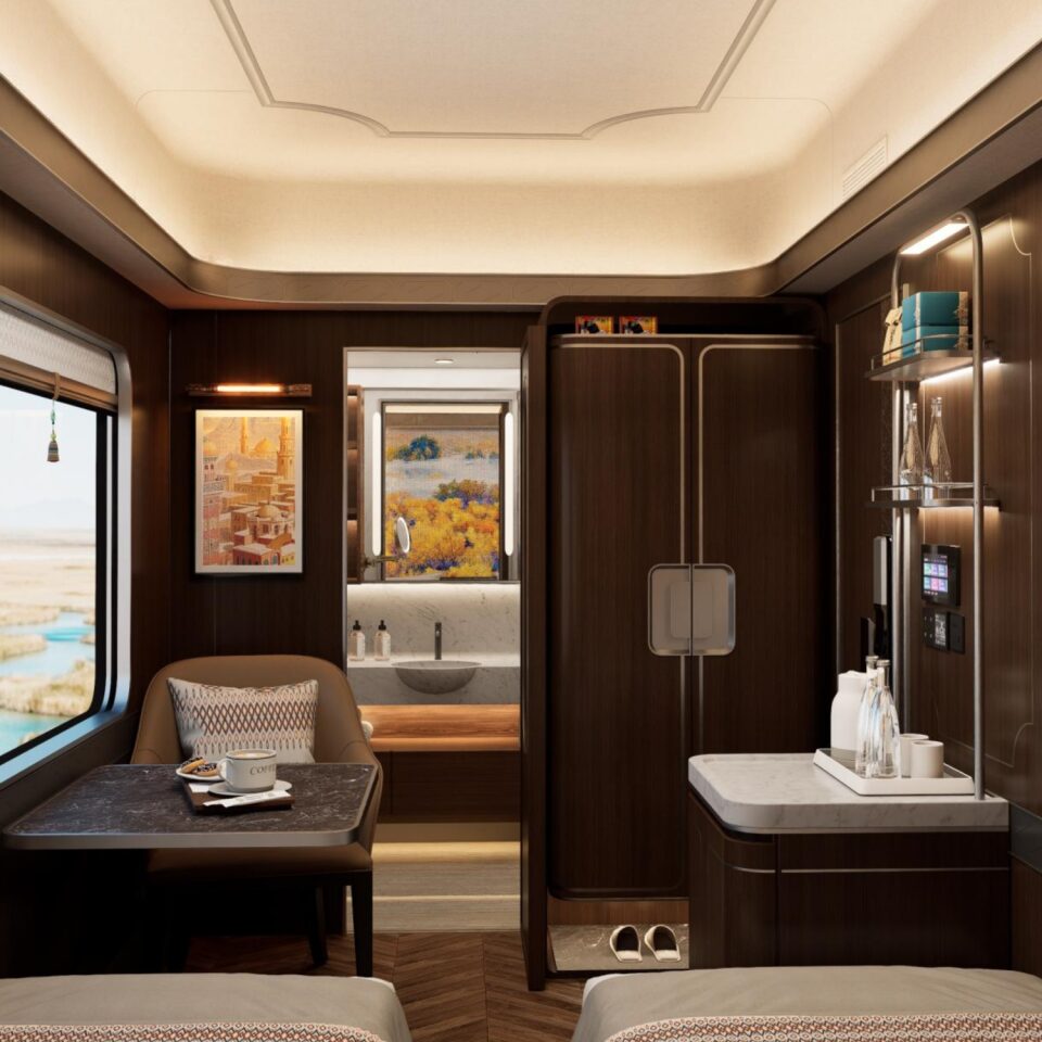 Private cabin aboard the New Oriental Express